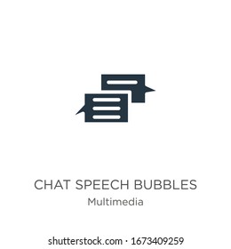 Chat speech bubbles icon vector. Trendy flat chat speech bubbles icon from multimedia collection isolated on white background. Vector illustration can be used for web and mobile graphic design, logo, 