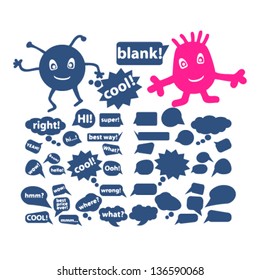 chat & speech bubbles, icons, signs for web and design, vector