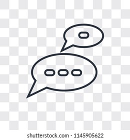 Chat speech bubbles vector icon isolated on transparent background, Chat speech bubbles logo concept