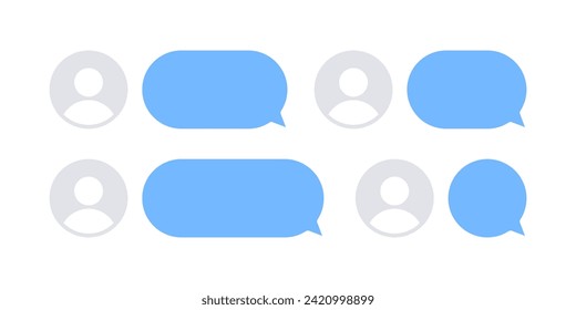 Chat speech bubbles. Vector icons