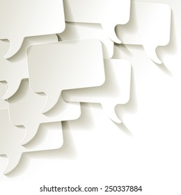 Chat Speech Bubbles Vector White Background