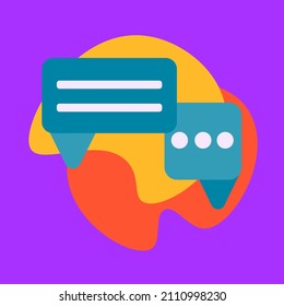 Chat Speech Communication icon design - stock vector