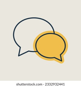 Icono de charla. Señal de comercio electrónico. Símbolo gráfico para el diseño del sitio web, logotipo, aplicación, interfaz de usuario. Ilustración del vector, EPS10.
