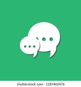 Chat or speech icon in minimal design.