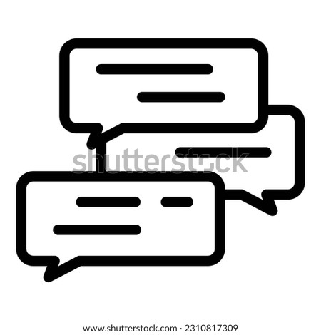 Chat speech icon outline vector. Speach election. Rhetoric oratory
