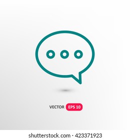 chat speech icon vector eps picture flat web art drawing