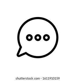 Chat, Speech, quote, message, communication, bubble symbol vector icon isolated on White Background.