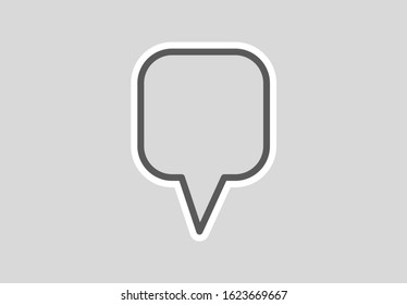 Chat, speech, talk icon illustration in vector form. Speech bubble template in the various shape. Communication concept icon or logo. Chat bubble speech without text.