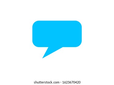 Chat, speech, talk icon illustration in vector form. Speech bubble template in the various shape. Communication concept icon or logo. Chat speech bubble without text. Rounded rectangle speech bubble.