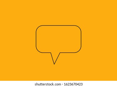 Chat, speech, talk icon illustration in vector form. Speech bubble template in the various shape. Communication concept icon or logo. Chat speech bubble without text. Rounded rectangle speech bubble.