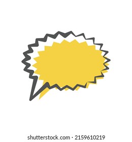 Ilustración en la nube de globos estrella de chat. Burbuja del discurso al estilo del cómic.