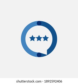 Chat And Star In A Circle Rating Review Symbol Icon Logo