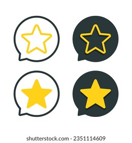 Chat Star Symbol. Illustrationsvektor