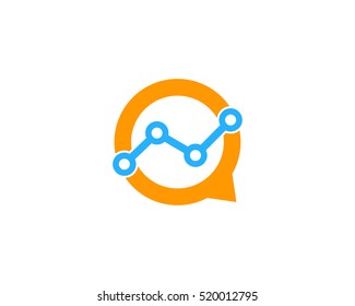 Chat Stats Logo Design Template