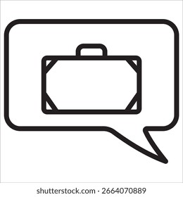 Vector de contorno de icono de stock de chat