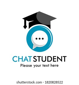 Chat student  symbol logo template illustration