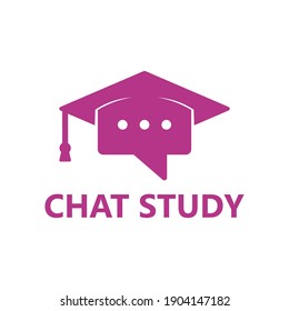 Chat study logo template design