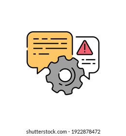 Chat with support color line icon. Pictogram for web page, mobile app, promo. UI UX GUI design element. Editable stroke.