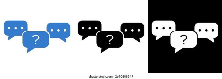 Chat Support and Communication Icon — Perfect for Help Desk, Customer Support, and Chatbot Interfaces