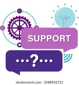 chat support, customer service illustration