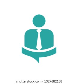 Chat support logo template vector icon design