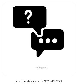 chat support and service icon concept