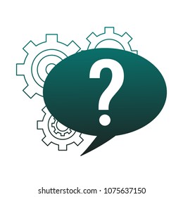 Chat Support service symbol on blue lines