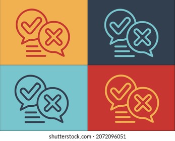 Chat Survey Content Logo, Simple Flat Icon of survey,chat,content