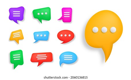 Chat symbol. 3D Style Pictogram for Web Design, UI, Mobile App, Infographic. Typing in a chat icon.