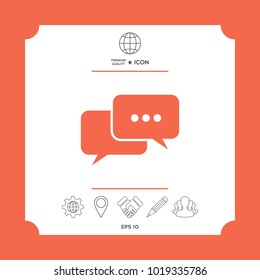 Chat symbol icon. Element for your design