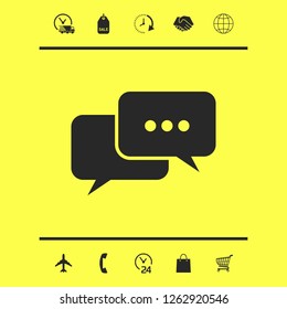 Chat symbol icon. Graphic elements for your design