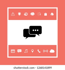 Chat symbol icon. Graphic elements for your design