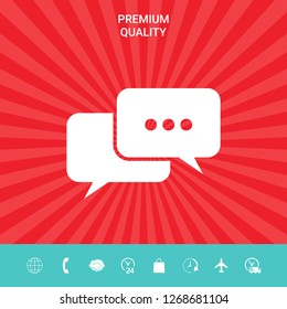 Chat symbol icon. Graphic elements for your design