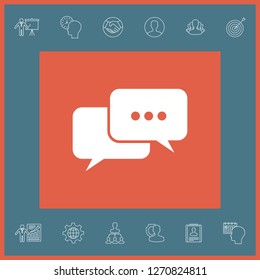 Chat symbol icon. Graphic elements for your design