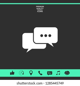 Chat symbol icon. Graphic elements for your design