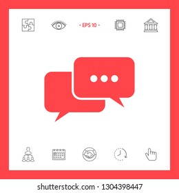 Chat symbol icon. Graphic elements for your design