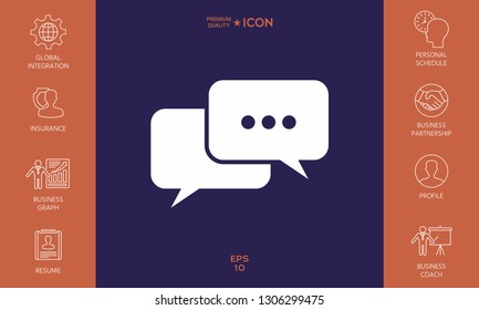 Chat symbol icon. Graphic elements for your design
