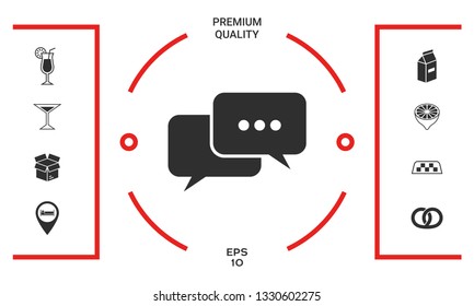 Chat symbol icon. Graphic elements for your design