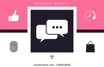 Chat symbol icon. Graphic elements for your design