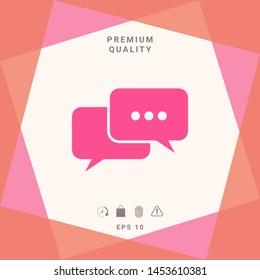 Chat symbol icon. Graphic elements for your design