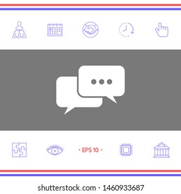 Chat symbol icon. Graphic elements for your design