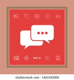 Chat symbol icon. Graphic elements for your design