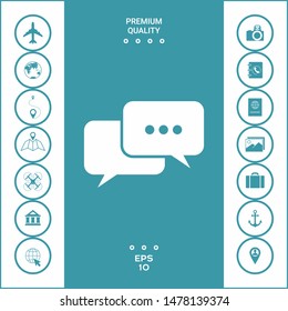 Chat symbol icon. Graphic elements for your design