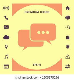 Chat symbol icon. Graphic elements for your design