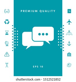 Chat symbol icon. Graphic elements for your design