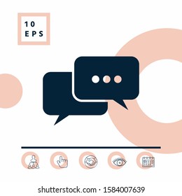 Chat symbol icon. Graphic elements for your design