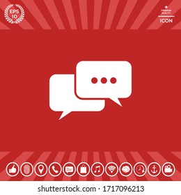 Icono de símbolo de chat. Elementos gráficos para el diseño