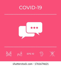 Chat symbol icon. Graphic elements for your design