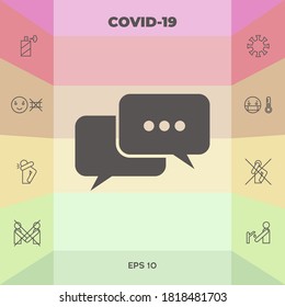 Chat symbol icon. Graphic elements for your design