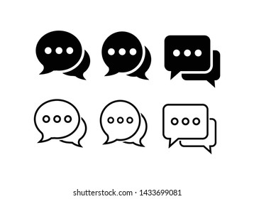 Chat symbol icon, Speech bubble icon vector